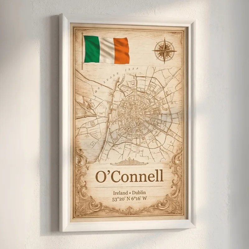 Origins map in a white frame