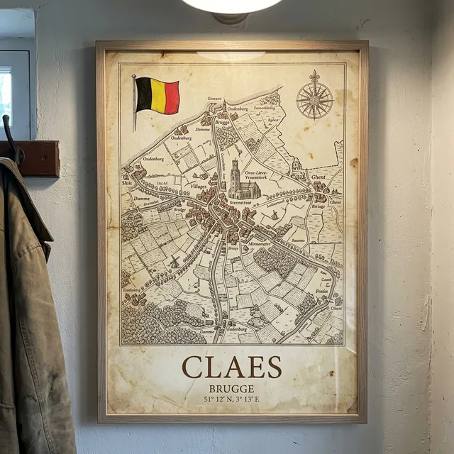 Customer photo of a framed family origins map
